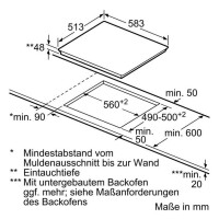 Siemens ET645HN17E iQ300 Kochfeld / 58.3 cm / schwarz / Flac