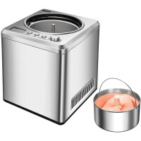 Unold Eismaschine Exklusiv 48872 – 2 L, Edelstahl, 180