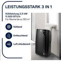 Delonghi PACEX130 Mobiles Klimagerät für Räum