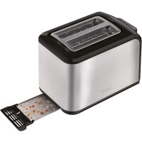 Tefal Express TT410D 2-Scheiben-Toaster, Schwarz, Edelstahl,