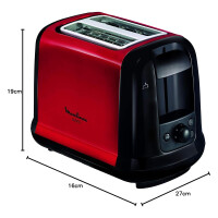Moulinex LT260D11 Toaster SUBITO 850Watt rot/schwarz 3