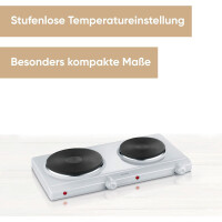 SEVERIN DK1042 Doppelkochplatte, 2.500 Watt, weiß 5