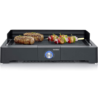 SEVERIN PG8562 Tischgrill mit Aluminium-Grillplatte, Schwarz