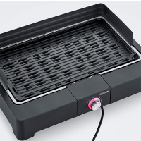SEVERIN PG8562 Tischgrill mit Aluminium-Grillplatte, Schwarz