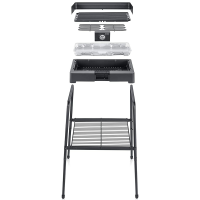 SEVERIN PG8563 Standgrill mit Aluminium-Grillplatte und Stan