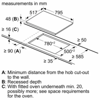 Bosch PKC845FP1D Serie 6 Cerankochfeld (autark), 80 cm breit