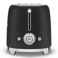 Smeg TSF01BLMEU 50`s RETRO STYLE 2-SCHLITZ-TOASTER KOMPAKT, 