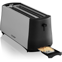 Cloer 3710 4-Scheiben-Toaster, 1380W, Temperatursensor, chro