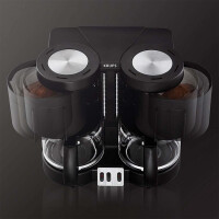 Krups KM850811 Duothek Doppel-Kaffeeautomat mit 2 Glaskannen